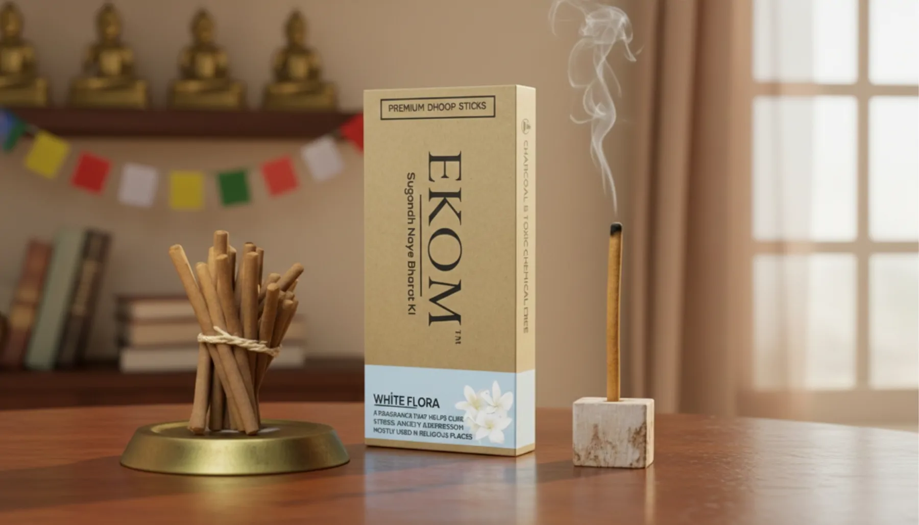 White Flora Dhoop Sticks