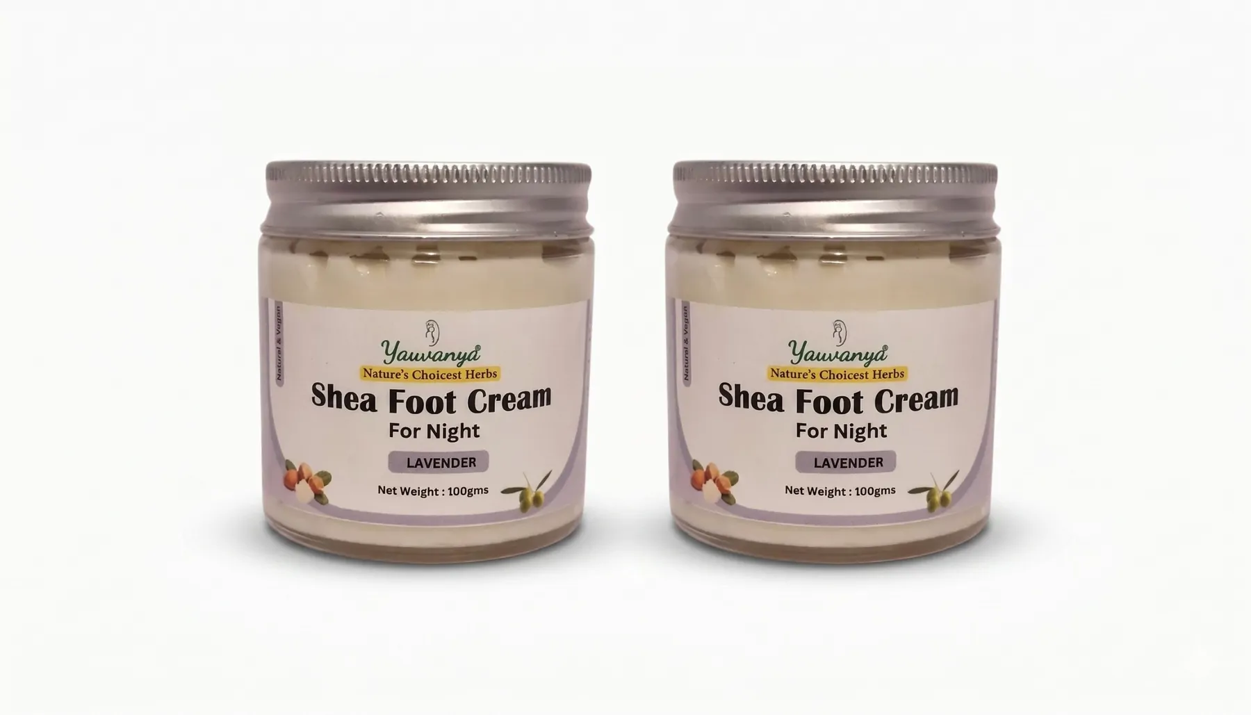 Yauvanya Shea Foot Cream 100g (Night Care) — Buy 1 Get 1 Free | For Cracked Heels & Dry Skin