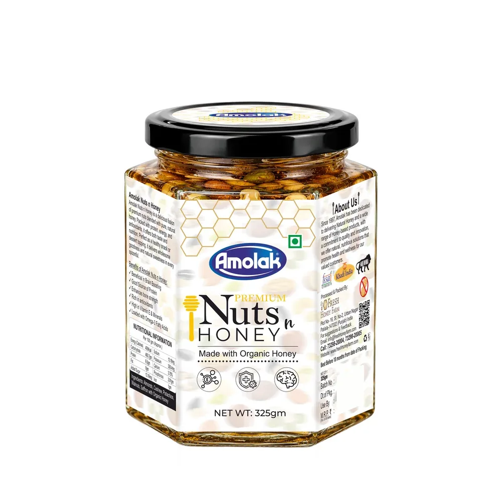 Amolak Nuts n Honey | Dry Fruits in Honey | 325 g