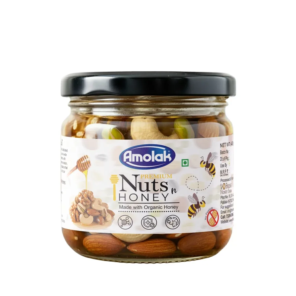 Amolak Nuts n Honey | Dry Fruits in Honey | 400 g