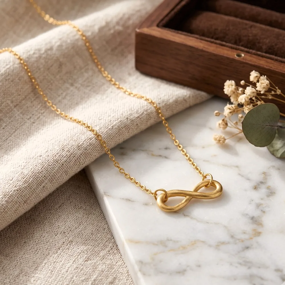 Infinity Charm Gold-Tone Necklace