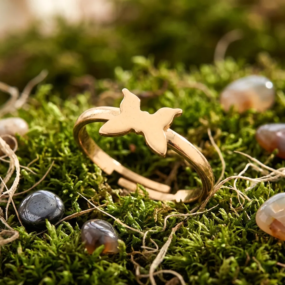 Aarini Butterfly Gold-Tone Ring