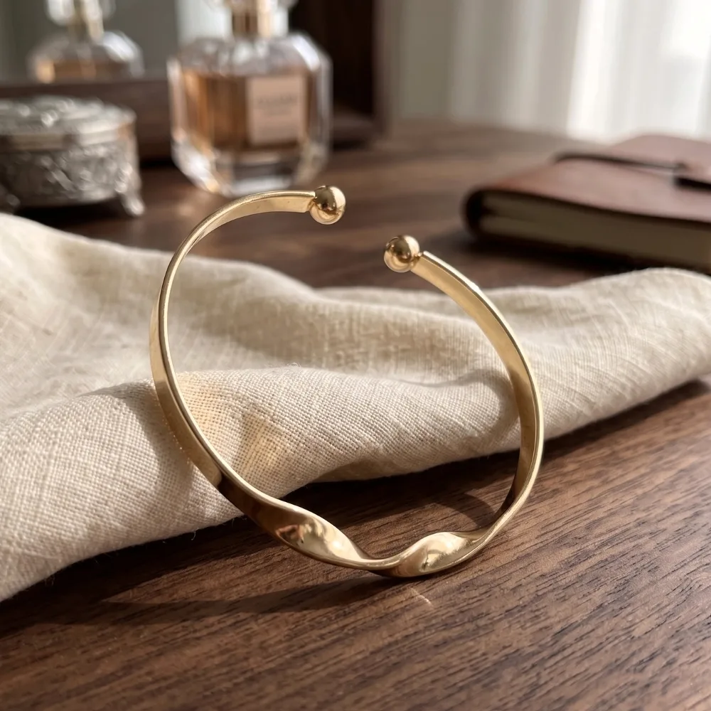 Zaria Wave Luxe Gold-Tone Open Cuff Bracelet