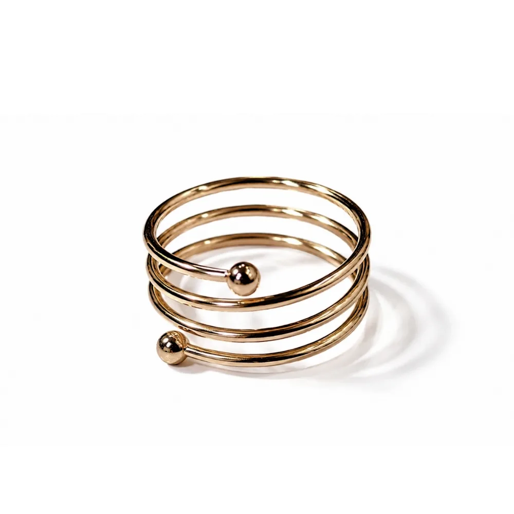 Spiral Luxe Gold-Tone Multi-Band Ring