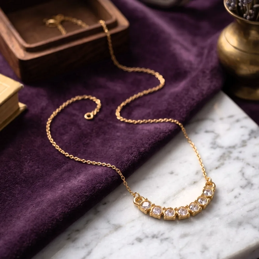 Crystal Arc Gold-Tone Necklace