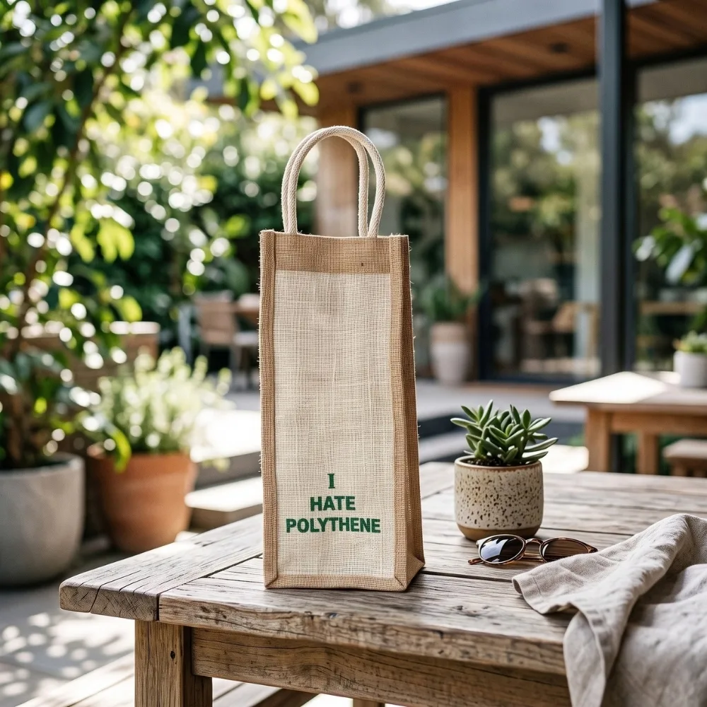 Jute Water Bottle Bag