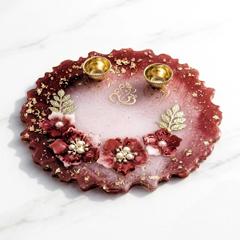 Pooja Thali (3D Flower)