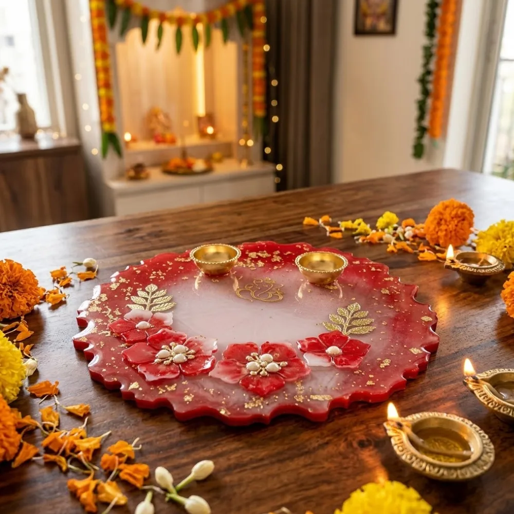 Pooja Thali (3D Flower) — photo 2