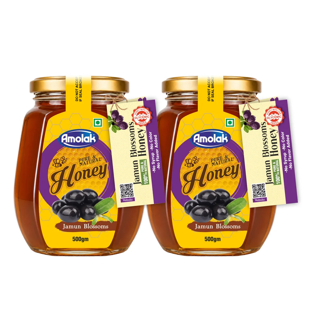 Amolak Jamun Blossom Honey | 2 Pack 500 g | 1 KG