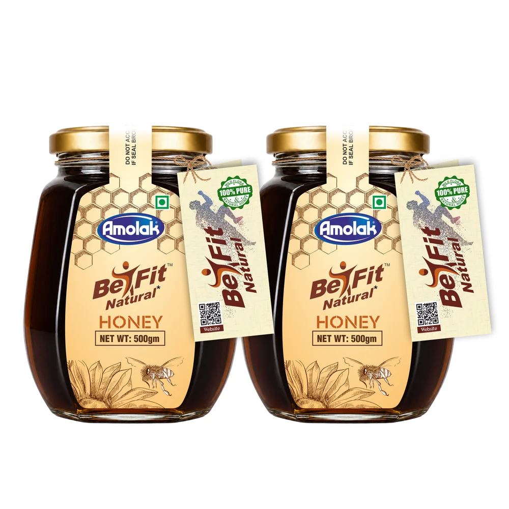 Amolak Be-fit Natural Honey | 2 Pack 500 g | 1 KG