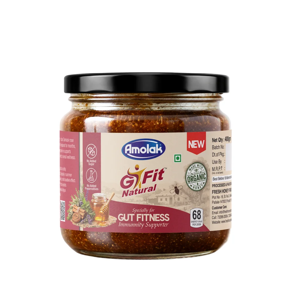Amolak G-Fit Natural | Honey-Based Gulkand | 400 g
